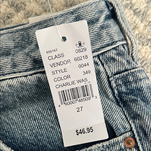 PacSun Women's High Rise Festival Ripped Jean Shorts - Blue - Picture 2 of 4